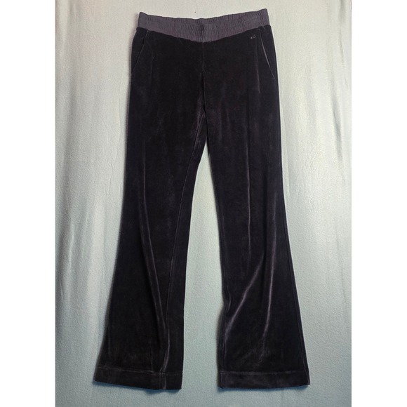 Escada Sport Pants - Escada Sport Emera Black Velvet Wide Leg Lounge Pants Modal Cotton Size M